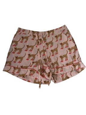 BOUFFANTS AND BROKEN HEARTS | Pink Leopard Ruffle Shorts - Size M